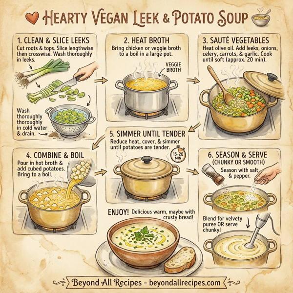 Hearty Vegan Leek & Potato Soup instructions