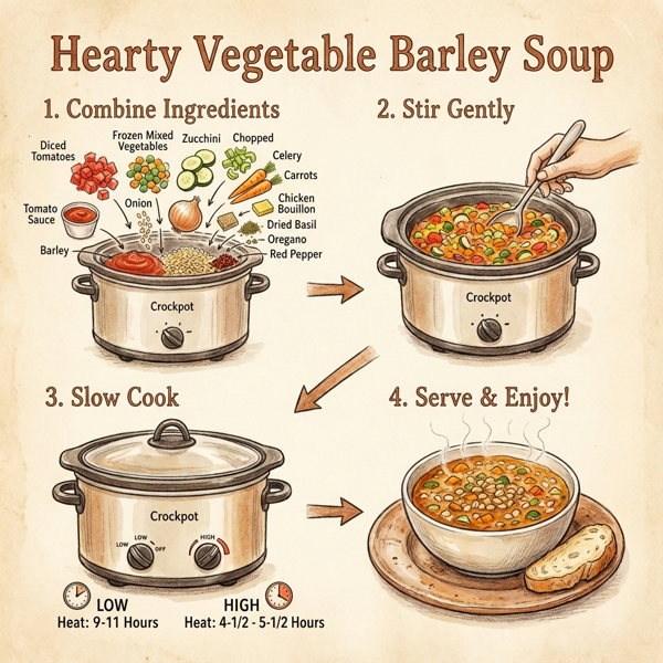 Hearty Vegetable Barley Soup instructions