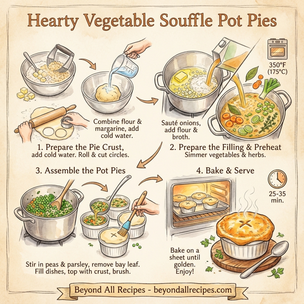 Hearty Vegetable Souffle Pot Pies instructions