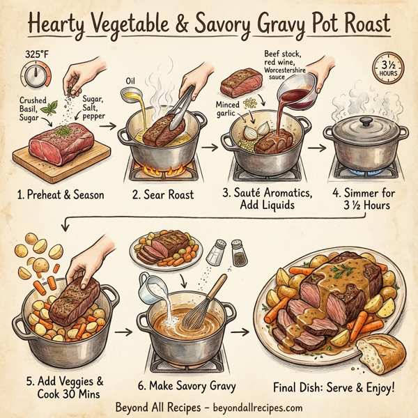 Hearty Vegetable & Savory Gravy Pot Roast instructions