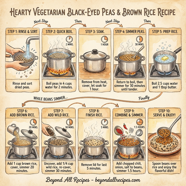 Hearty Vegetarian Black-Eyed Peas and Brown Rice instructions