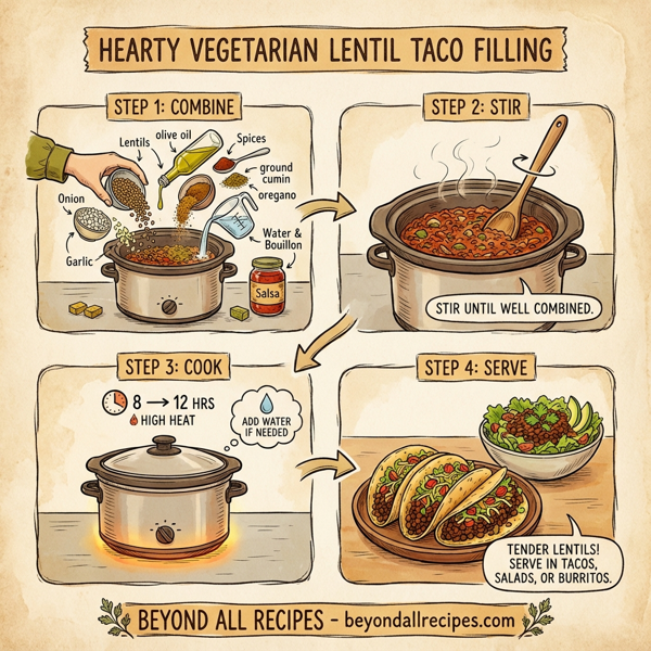 Hearty Vegetarian Lentil Taco Filling instructions