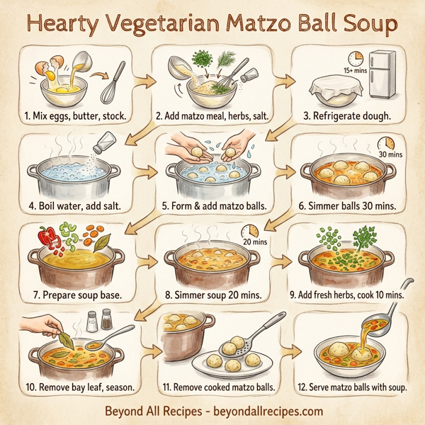 Hearty Vegetarian Matzo Ball Soup instructions