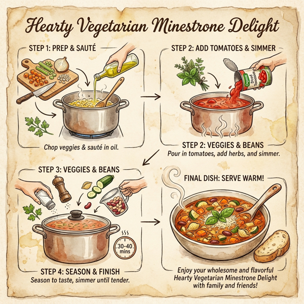 Hearty Vegetarian Minestrone Delight instructions