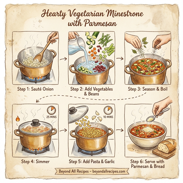 Hearty Vegetarian Minestrone with Parmesan instructions