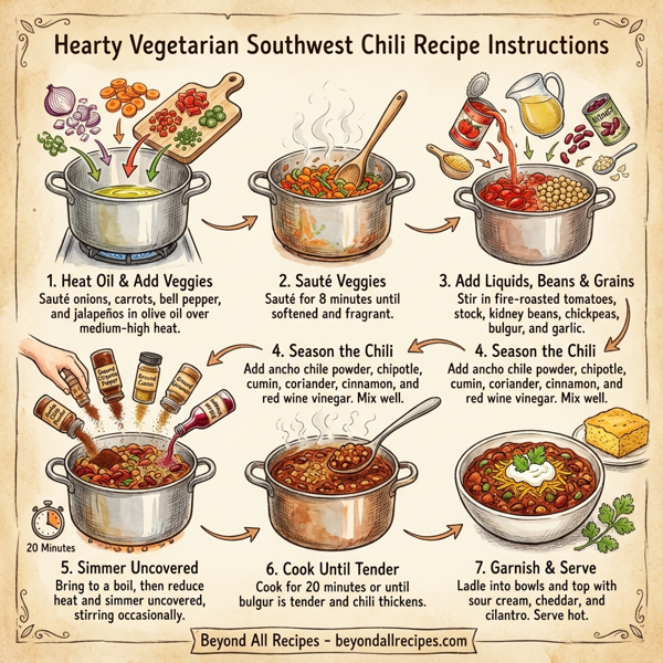 Hearty Vegetarian Southwest Chili instructions