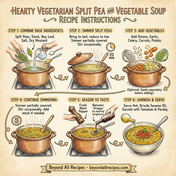 Hearty Vegetarian Split Pea and Vegetable Soup instructions