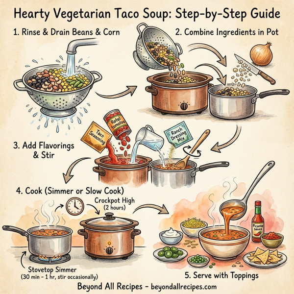 Hearty Vegetarian Taco Soup instructions