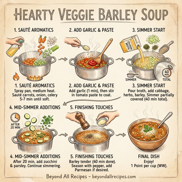 Hearty Veggie Barley Soup instructions