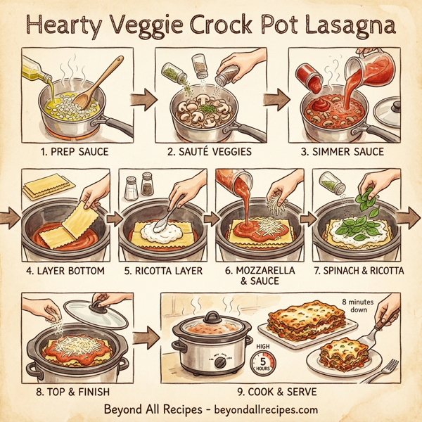 Hearty Veggie Crock Pot Lasagna instructions