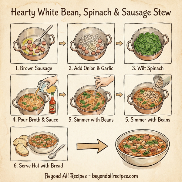 Hearty White Bean, Spinach & Sausage Stew instructions