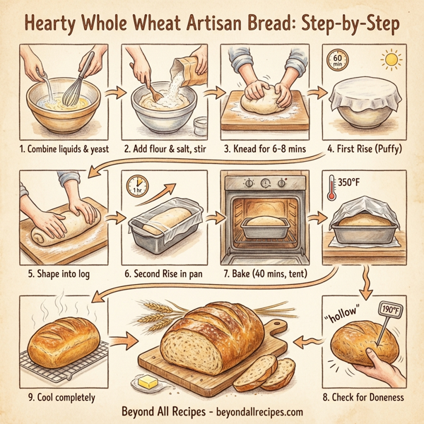 Hearty Whole Wheat Artisan Bread instructions