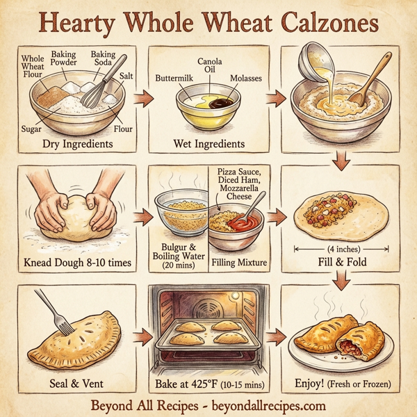 Hearty Whole Wheat Calzones instructions