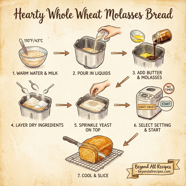 Hearty Whole Wheat Molasses Bread instructions