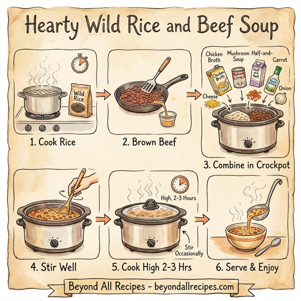 Hearty Wild Rice and Beef Soup instructions