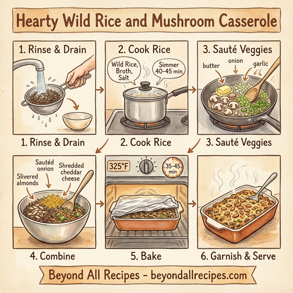 Hearty Wild Rice and Mushroom Casserole instructions