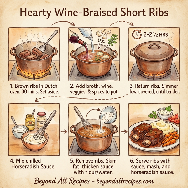 Hearty Wine-Braised Short Ribs instructions