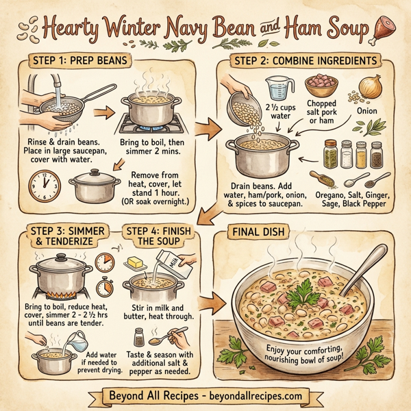 Hearty Winter Navy Bean and Ham Soup instructions