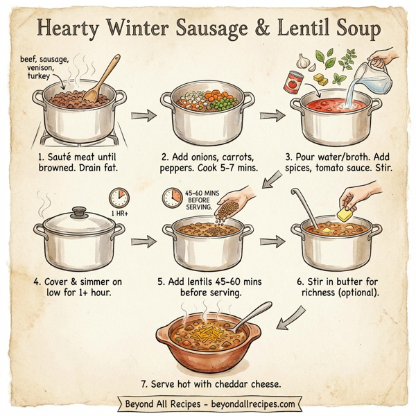 Hearty Winter Sausage & Lentil Soup instructions