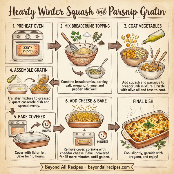 Hearty Winter Squash and Parsnip Gratin instructions
