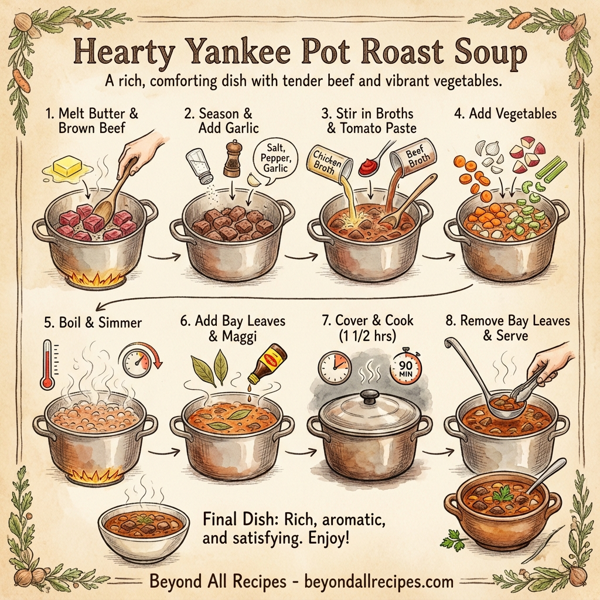 Hearty Yankee Pot Roast Soup instructions