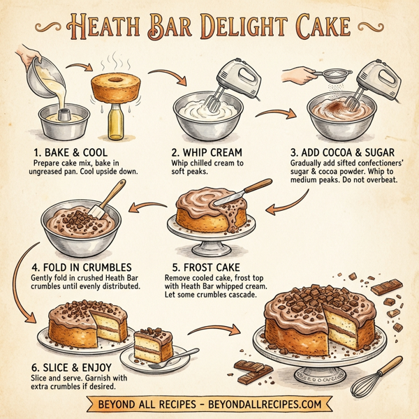 Heath Bar Delight Cake instructions