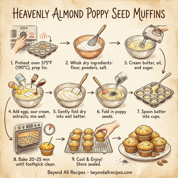 Heavenly Almond Poppy Seed Muffins instructions