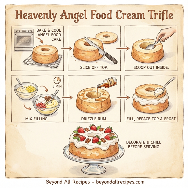 Heavenly Angel Food Cream Trifle instructions
