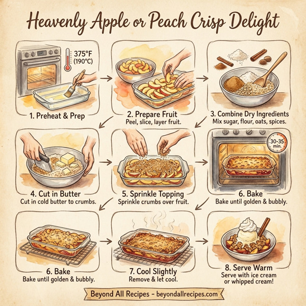 Heavenly Apple or Peach Crisp Delight instructions
