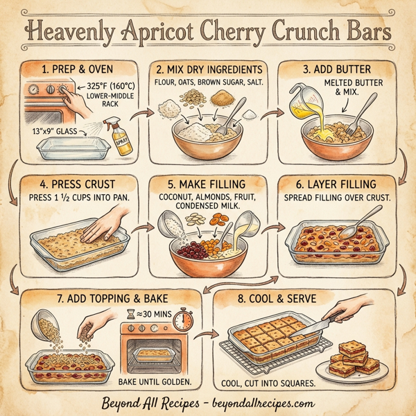 Heavenly Apricot Cherry Crunch Bars instructions