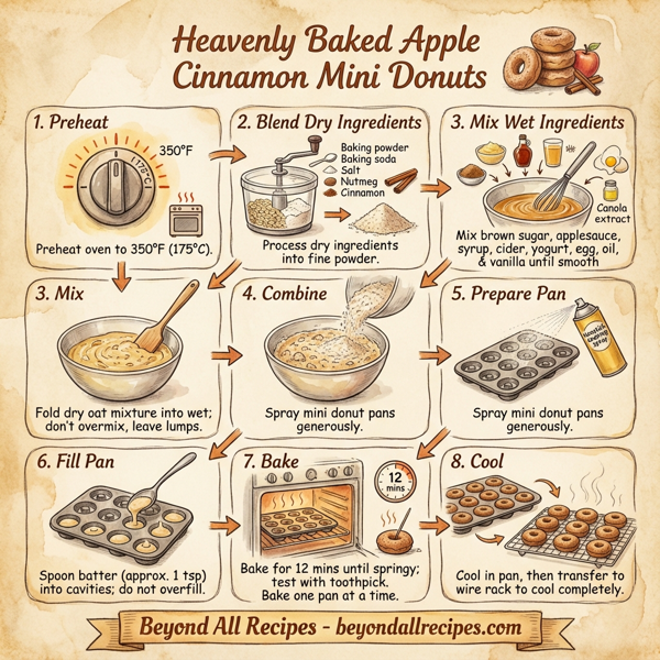 Heavenly Baked Apple Cinnamon Mini Donuts instructions