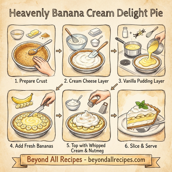 Heavenly Banana Cream Delight Pie instructions