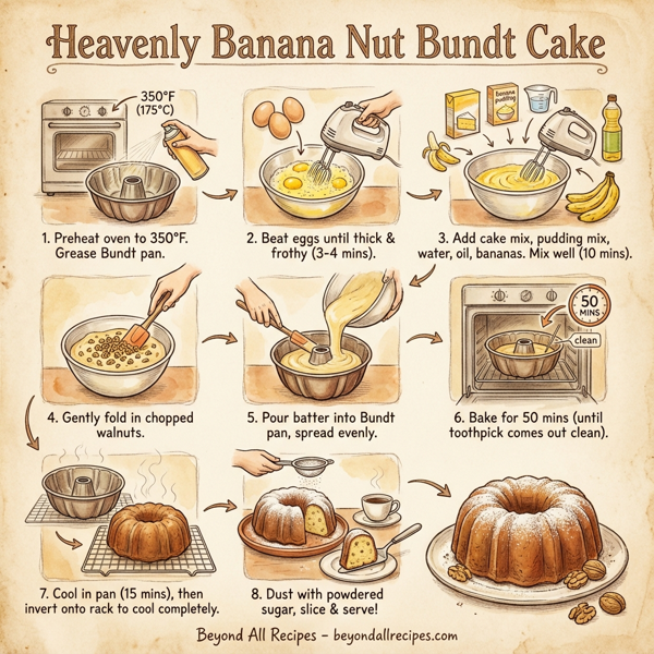 Heavenly Banana Nut Bundt Cake instructions