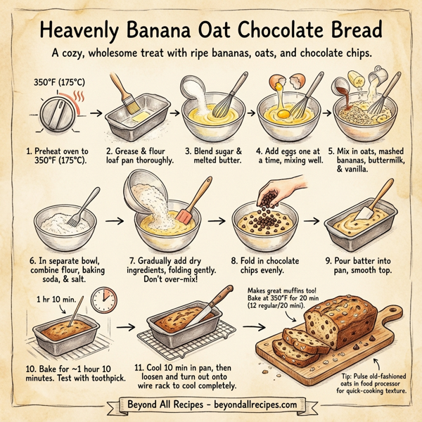 Heavenly Banana Oat Chocolate Bread instructions