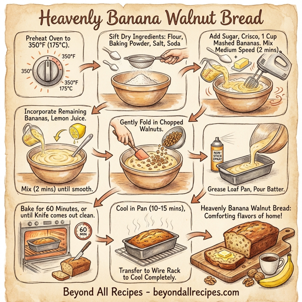 Heavenly Banana Walnut Bread instructions