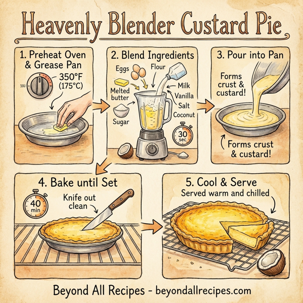 Heavenly Blender Custard Pie instructions