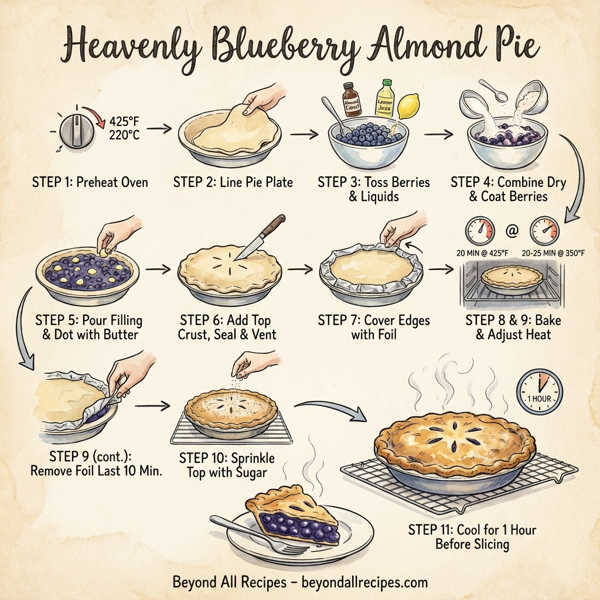 Heavenly Blueberry Almond Pie instructions