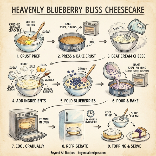 Heavenly Blueberry Bliss Cheesecake instructions