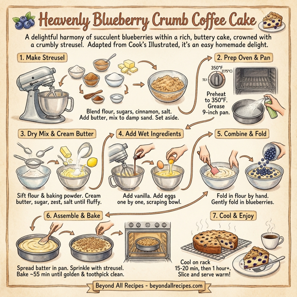 Heavenly Blueberry Crumb Coffee Cake instructions