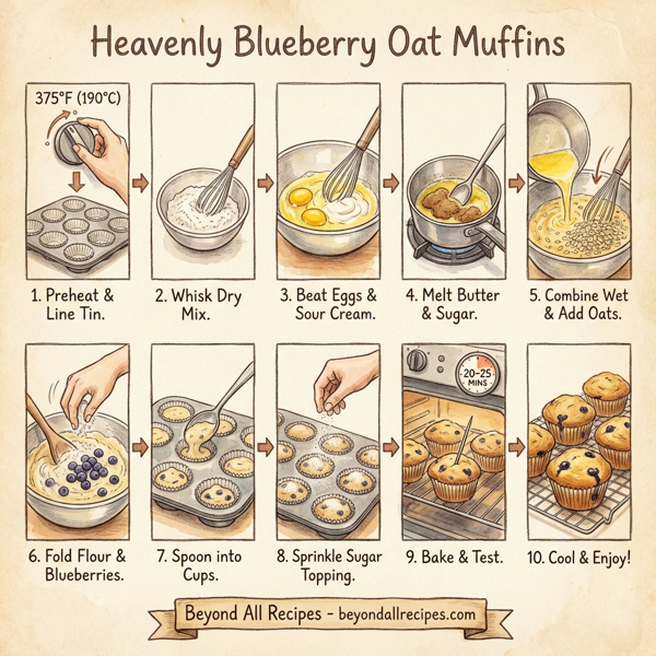 Heavenly Blueberry Oat Muffins instructions