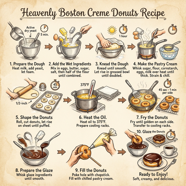 Heavenly Boston Creme Donuts instructions