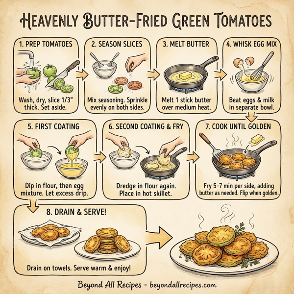 Heavenly Butter-Fried Green Tomatoes instructions