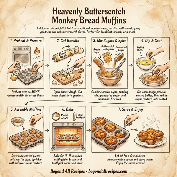 Heavenly Butterscotch Monkey Bread Muffins instructions