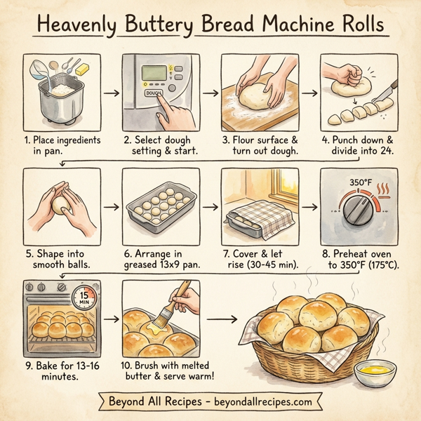 Heavenly Buttery Bread Machine Rolls instructions