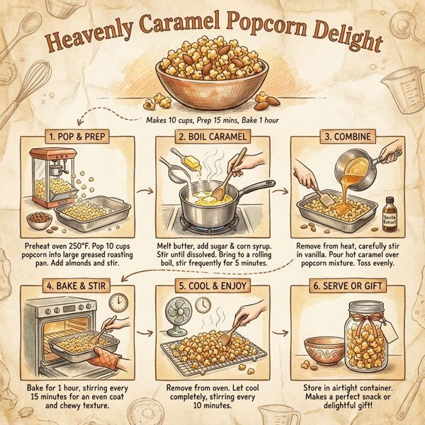 Heavenly Caramel Popcorn Delight instructions