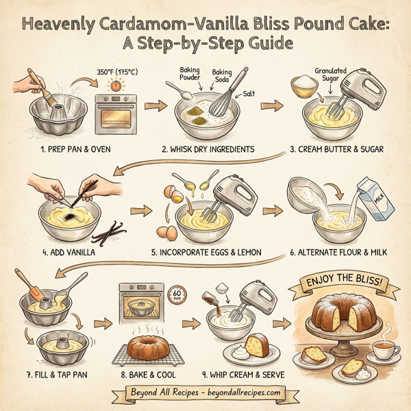 Heavenly Cardamom-Vanilla Bliss Pound Cake instructions