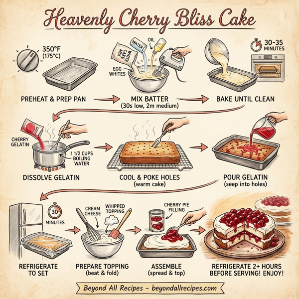 Heavenly Cherry Bliss Cake instructions
