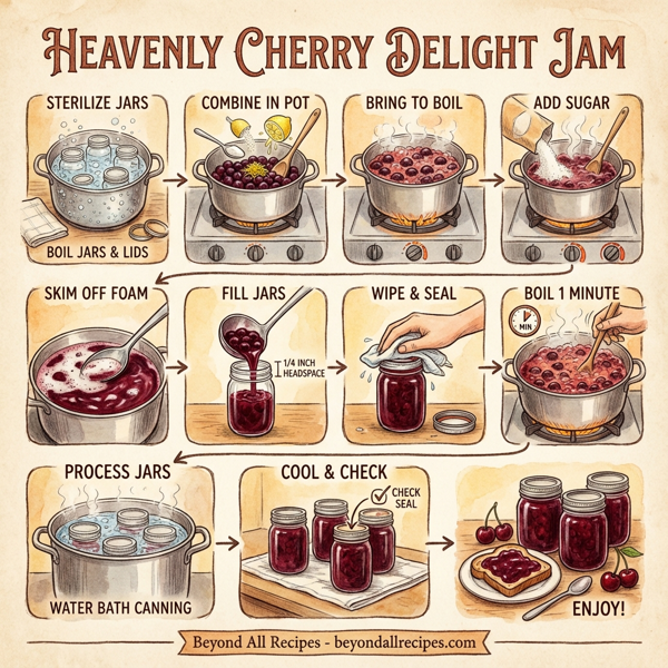 Heavenly Cherry Delight Jam instructions