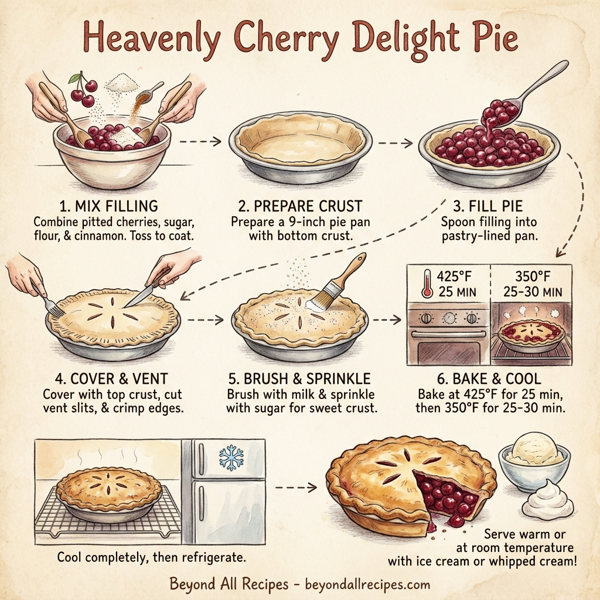 Heavenly Cherry Delight Pie instructions