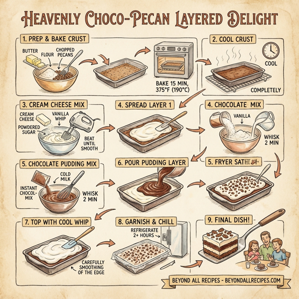 Heavenly Choco-Pecan Layered Delight instructions
